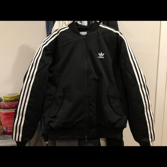adidas quilted bomber jacket mens